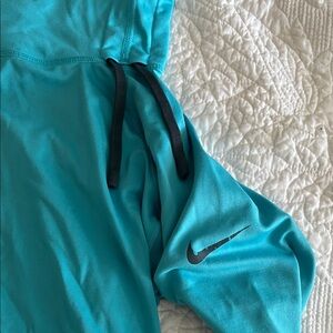 Nike Aqua Hoodie with Black Accents